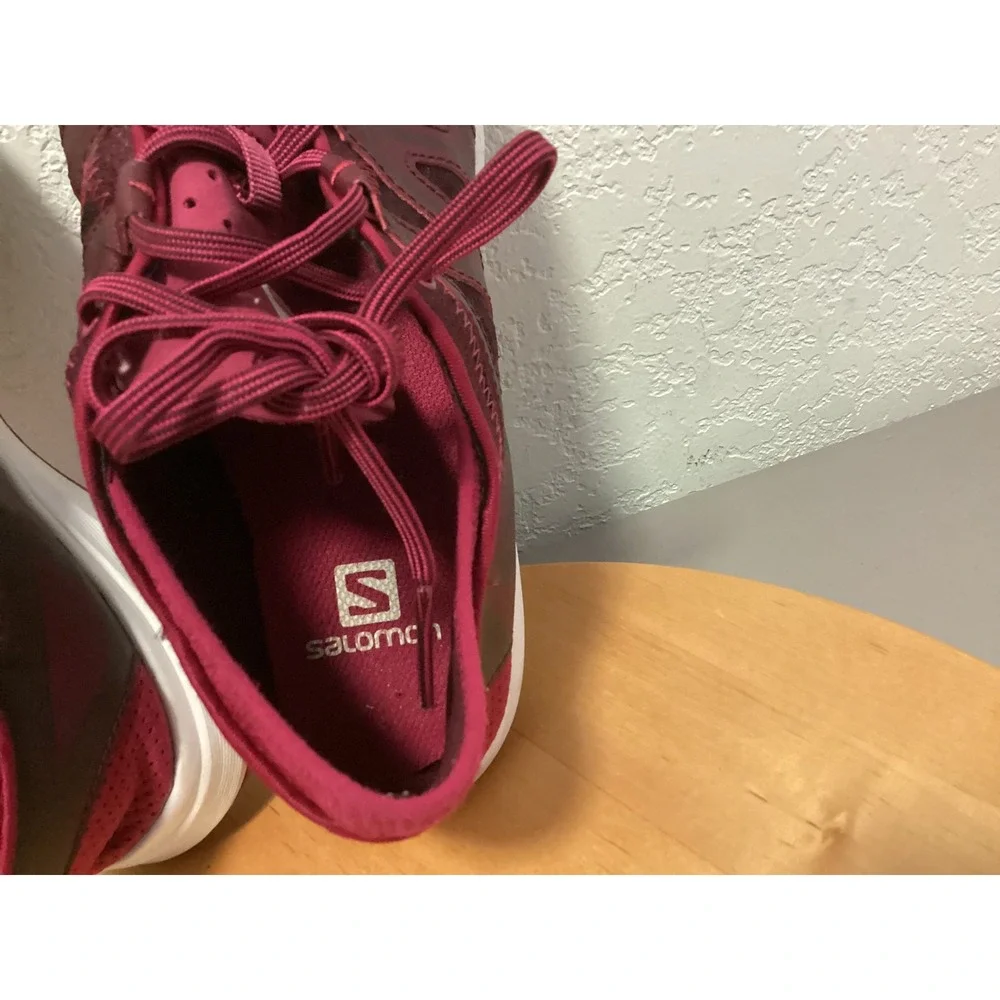 Salomon Sonic Pro Womens Running Shoes Size 9 Sangria Pink Trail Athletic 392039